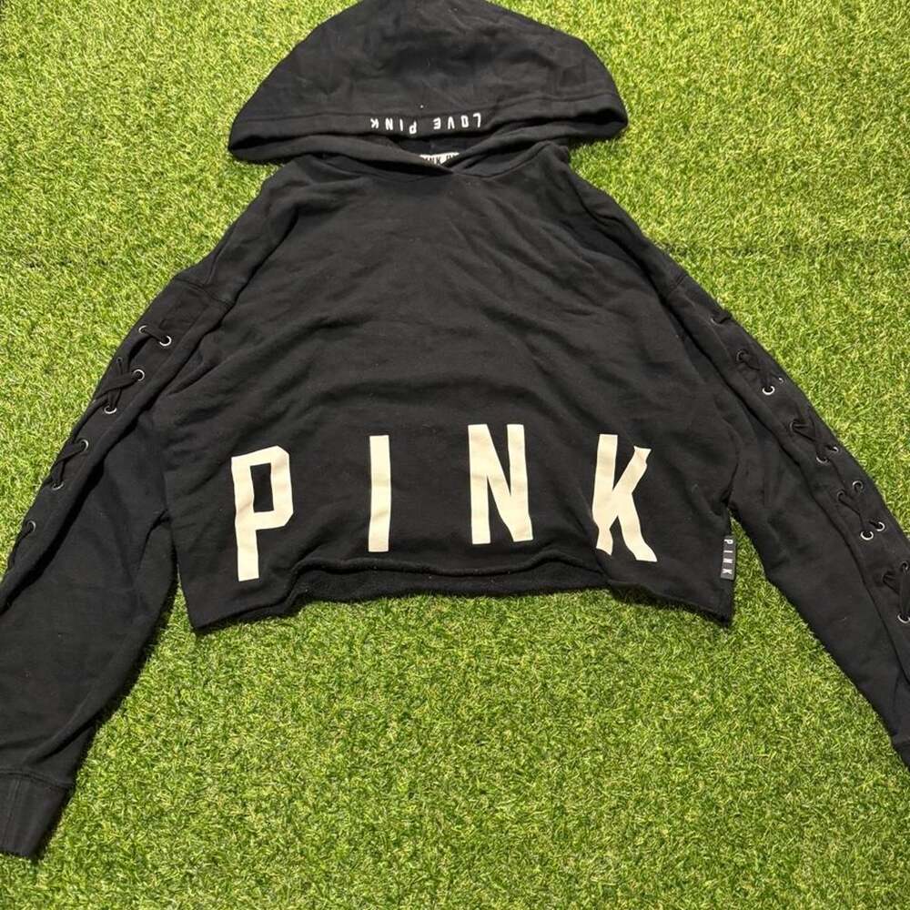 Victorias secret pink black cropped